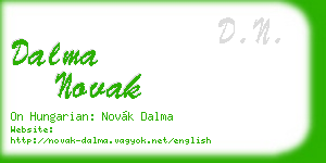 dalma novak business card