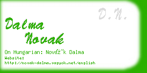 dalma novak business card
